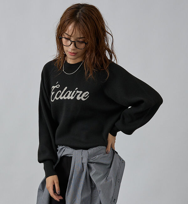 abahouse mavie「【再入荷】ロゴジャガードニット」|ニット・セーター|