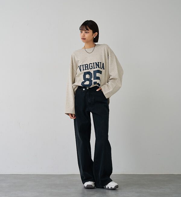 abahouse mavie「裏毛ドロストロゴプルオーバー【予約】」|スウェット・ジャージ|