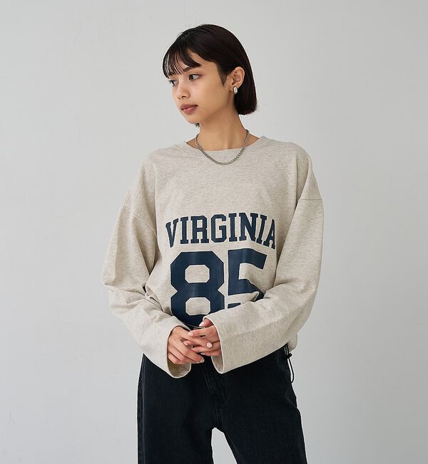 abahouse mavie「裏毛ドロストロゴプルオーバー【予約】」|スウェット・ジャージ|