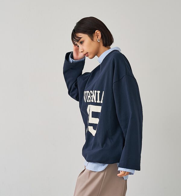 abahouse mavie「裏毛ドロストロゴプルオーバー【予約】」|スウェット・ジャージ|