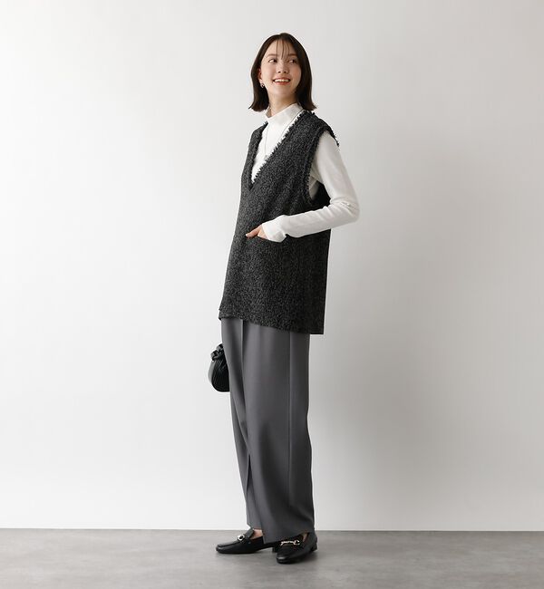 abahouse mavie「ツイードフリンジベスト【予約】」|ベスト・ジレ|
