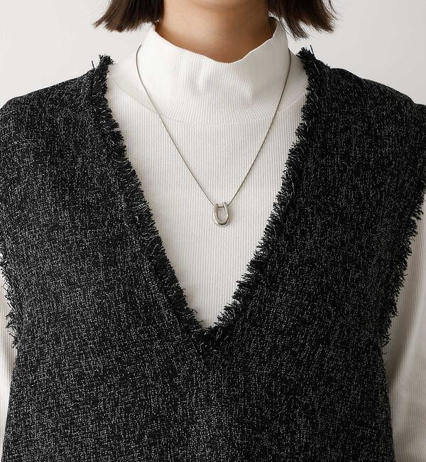 abahouse mavie「ツイードフリンジベスト【予約】」|ベスト・ジレ|