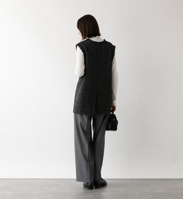 abahouse mavie「ツイードフリンジベスト【予約】」|ベスト・ジレ|