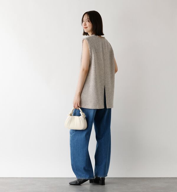 abahouse mavie「ツイードフリンジベスト【予約】」|ベスト・ジレ|