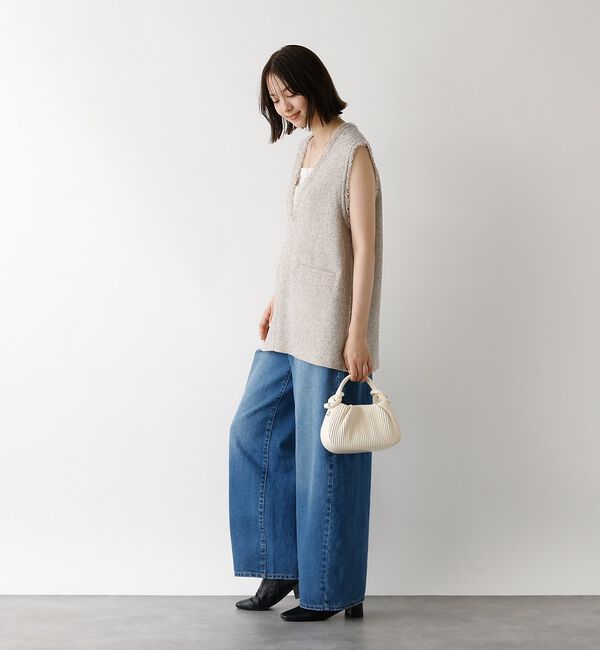 abahouse mavie「ツイードフリンジベスト【予約】」|ベスト・ジレ|