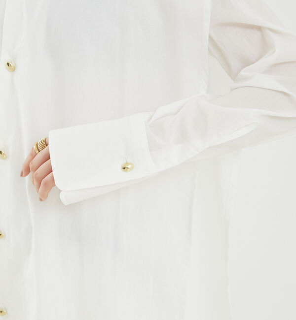 The Store by C' 「【DARKPARK】BLANCA POPLIN GAUZE CAPE SHIRT」|シャツ・ブラウス|