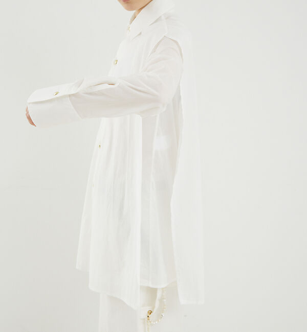 The Store by C' 「【DARKPARK】BLANCA POPLIN GAUZE CAPE SHIRT」|シャツ・ブラウス|