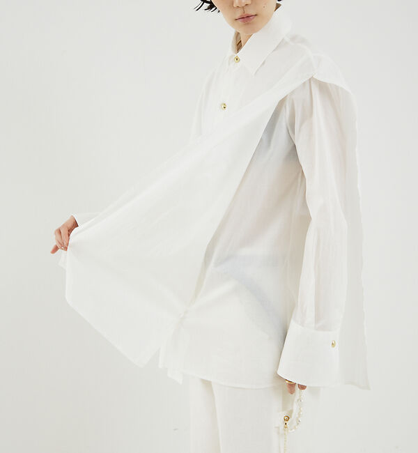 The Store by C' 「【DARKPARK】BLANCA POPLIN GAUZE CAPE SHIRT」|シャツ・ブラウス|