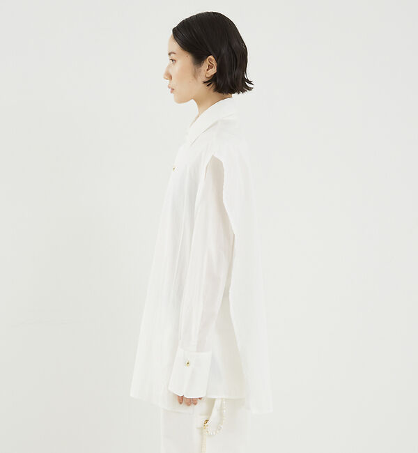 The Store by C' 「【DARKPARK】BLANCA POPLIN GAUZE CAPE SHIRT」|シャツ・ブラウス|