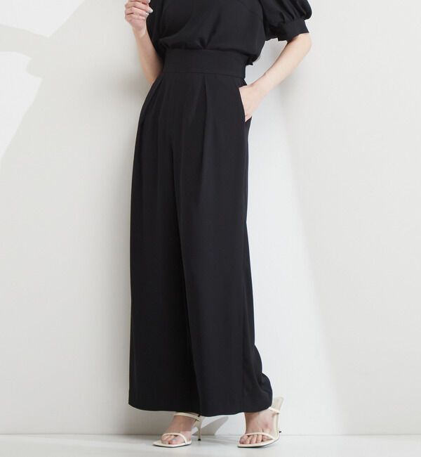 TIARA「タックフレアパンツ」|その他|ブラック