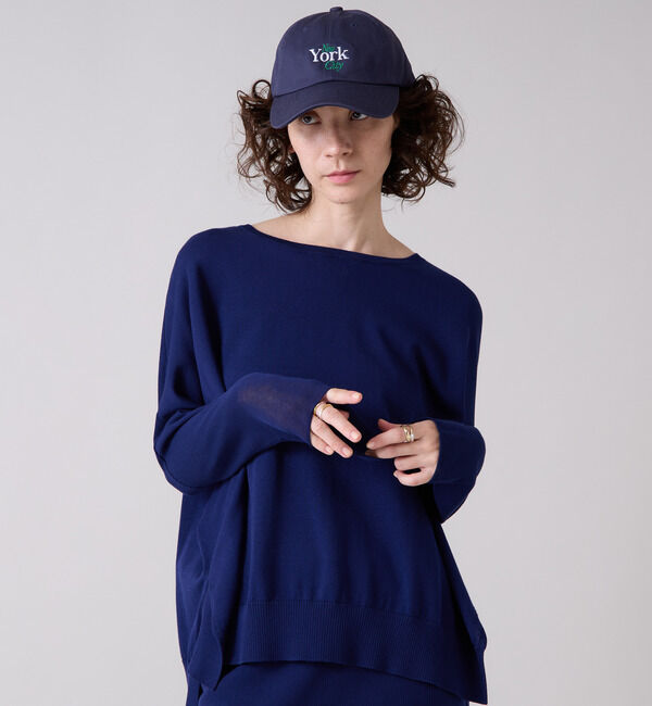 Liesse「ワイドニットプルオーバー」|ニット・セーター|ブルー