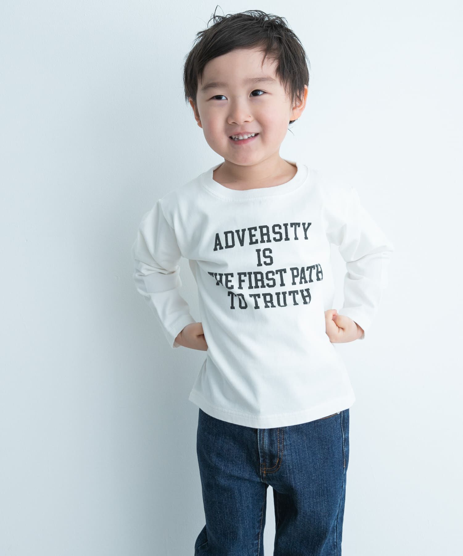 URBAN RESEARCH DOORS「『親子リンク』オーガニックコットンロゴロングTシャツ(KIDS)」|その他|