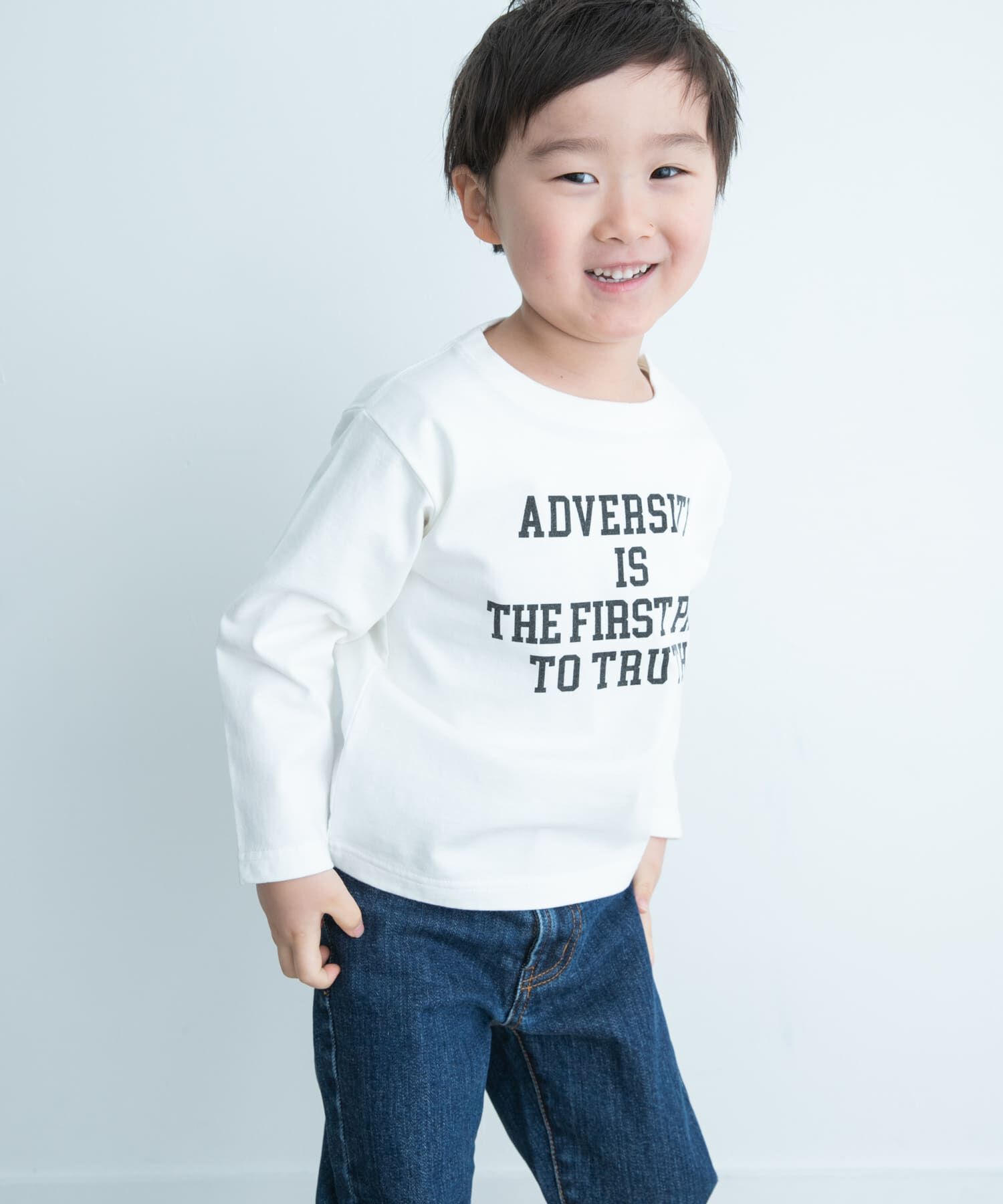 URBAN RESEARCH DOORS「『親子リンク』オーガニックコットンロゴロングTシャツ(KIDS)」|その他|