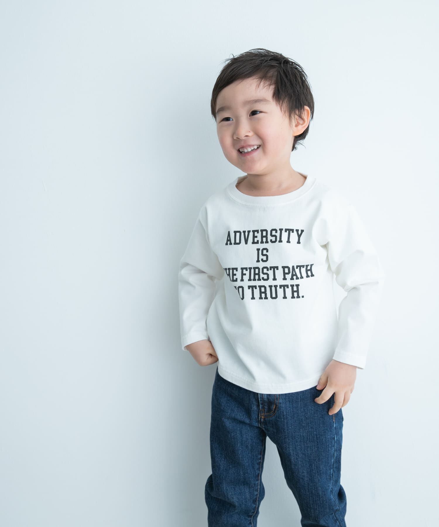 URBAN RESEARCH DOORS「『親子リンク』オーガニックコットンロゴロングTシャツ(KIDS)」|その他|