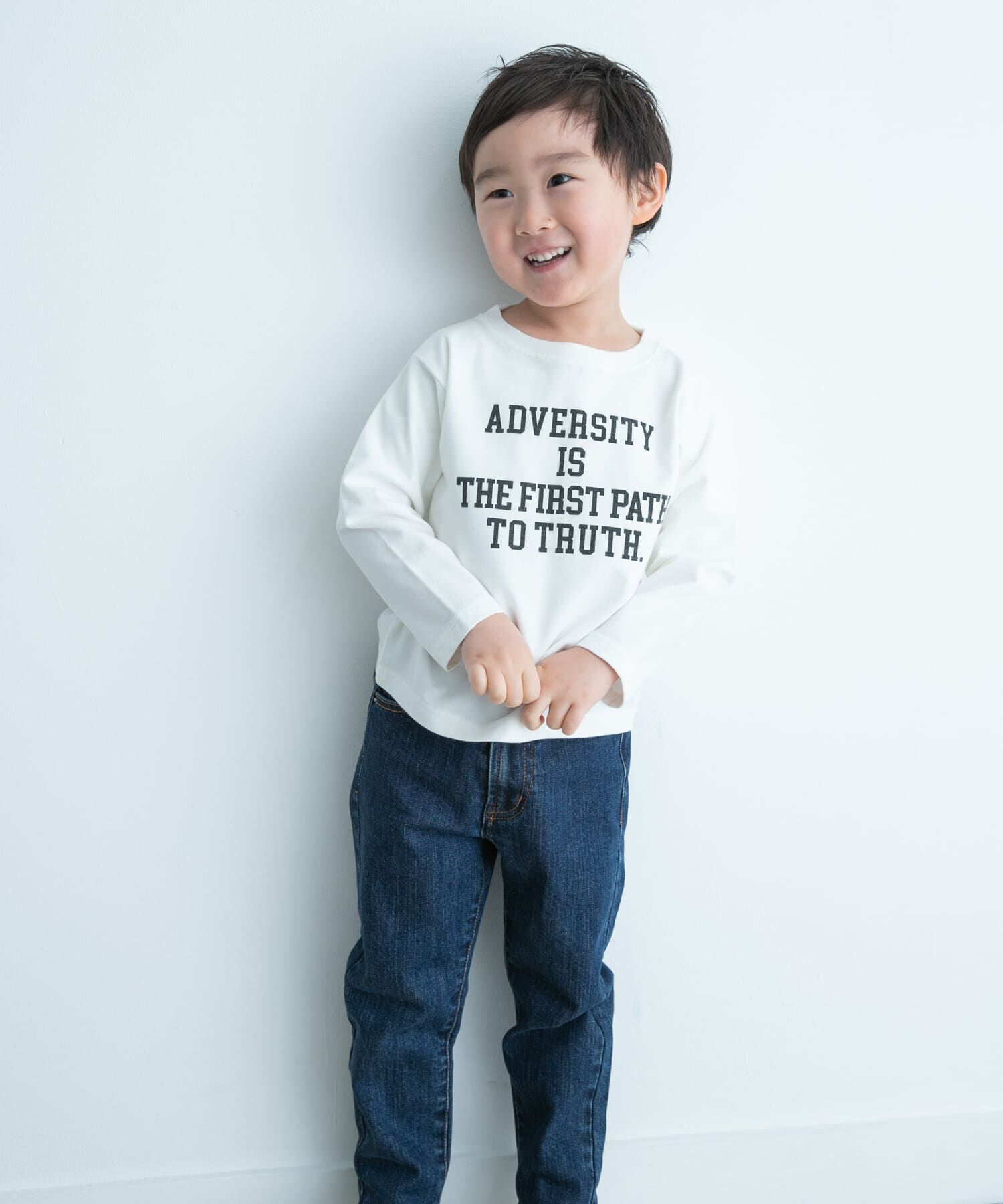 URBAN RESEARCH DOORS「『親子リンク』オーガニックコットンロゴロングTシャツ(KIDS)」|その他|
