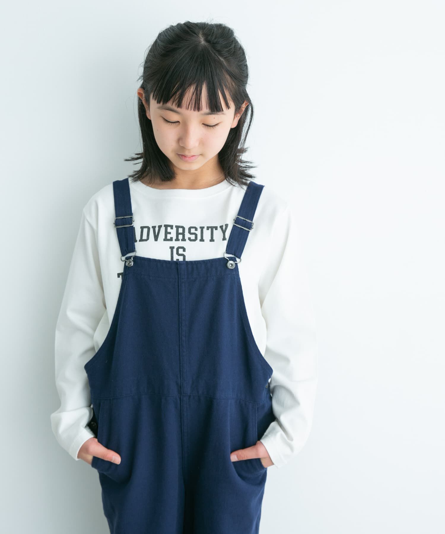 URBAN RESEARCH DOORS「『親子リンク』オーガニックコットンロゴロングTシャツ(KIDS)」|その他|