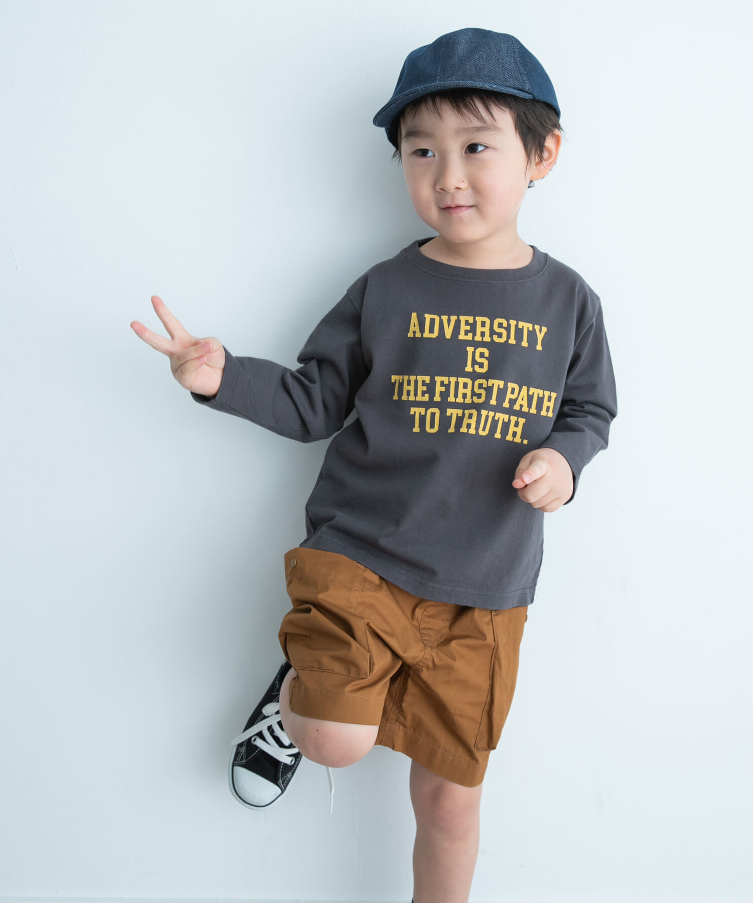 URBAN RESEARCH DOORS「『親子リンク』オーガニックコットンロゴロングTシャツ(KIDS)」|その他|