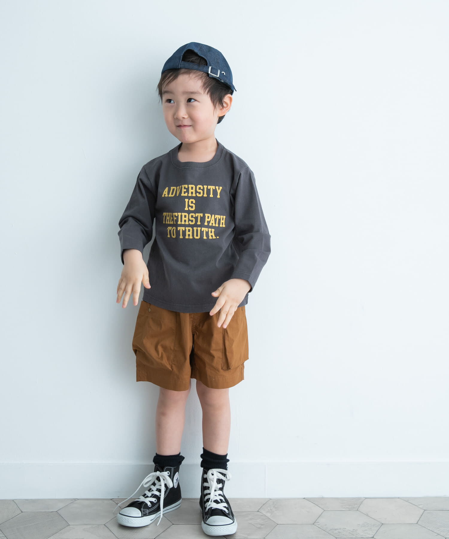 URBAN RESEARCH DOORS「『親子リンク』オーガニックコットンロゴロングTシャツ(KIDS)」|その他|