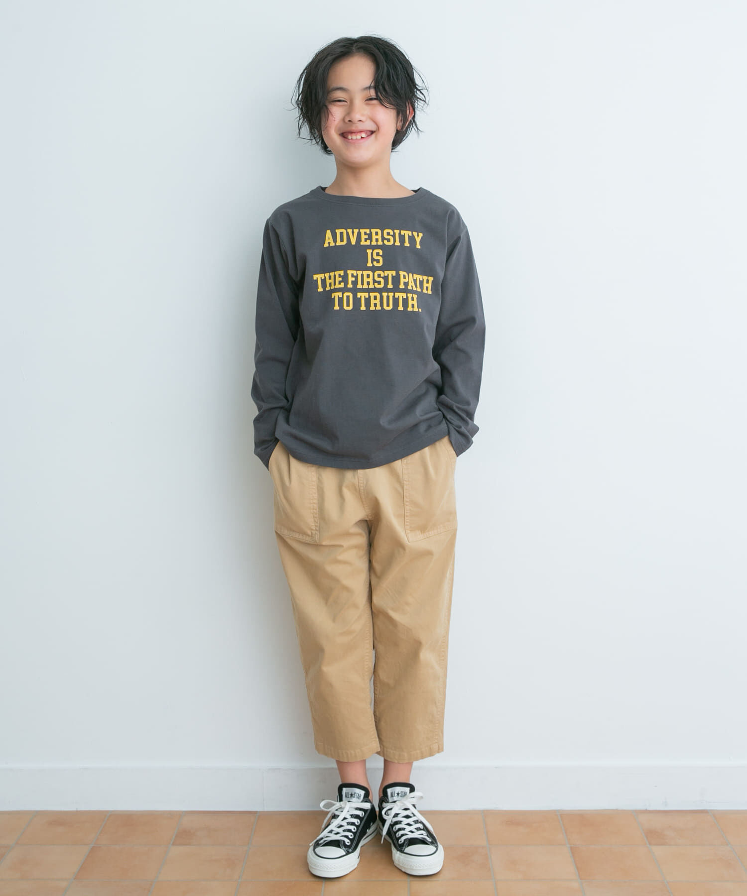 URBAN RESEARCH DOORS「『親子リンク』オーガニックコットンロゴロングTシャツ(KIDS)」|その他|