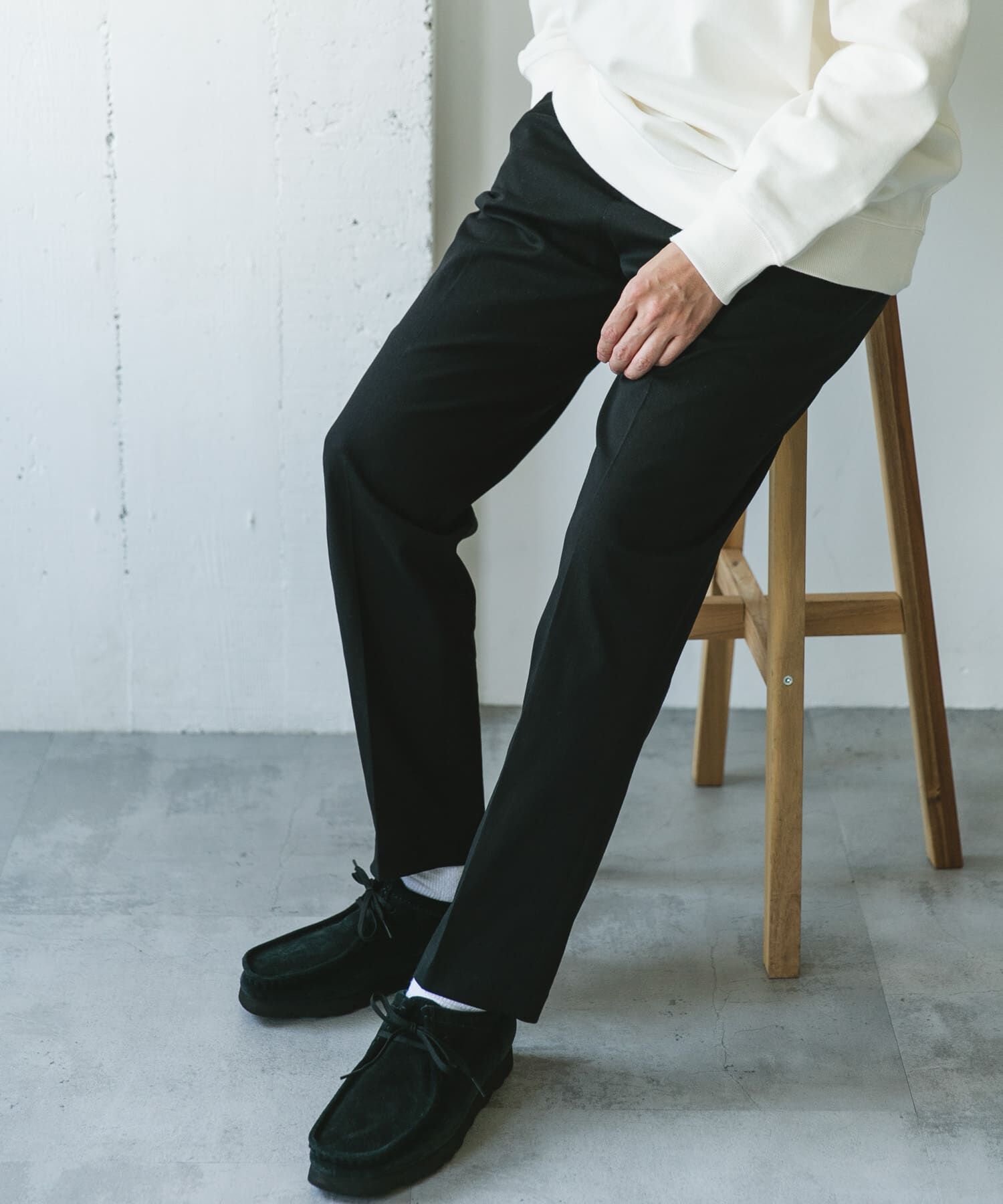 URBAN RESEARCH DOORS「チノテーパードトラウザー」|その他|ブラック