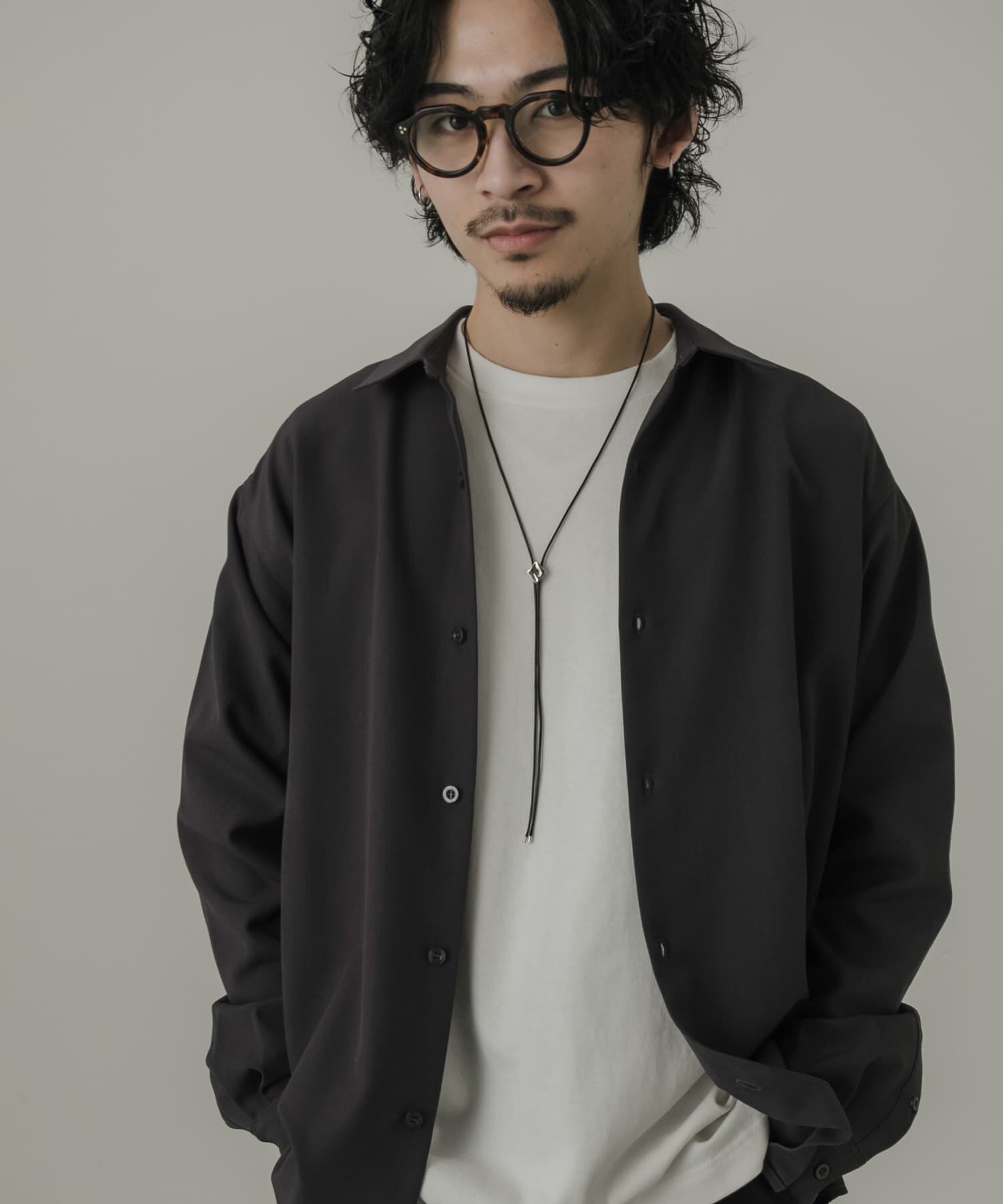 SMELLY「メタルトップコードループタイネックレス」|ネックレス|