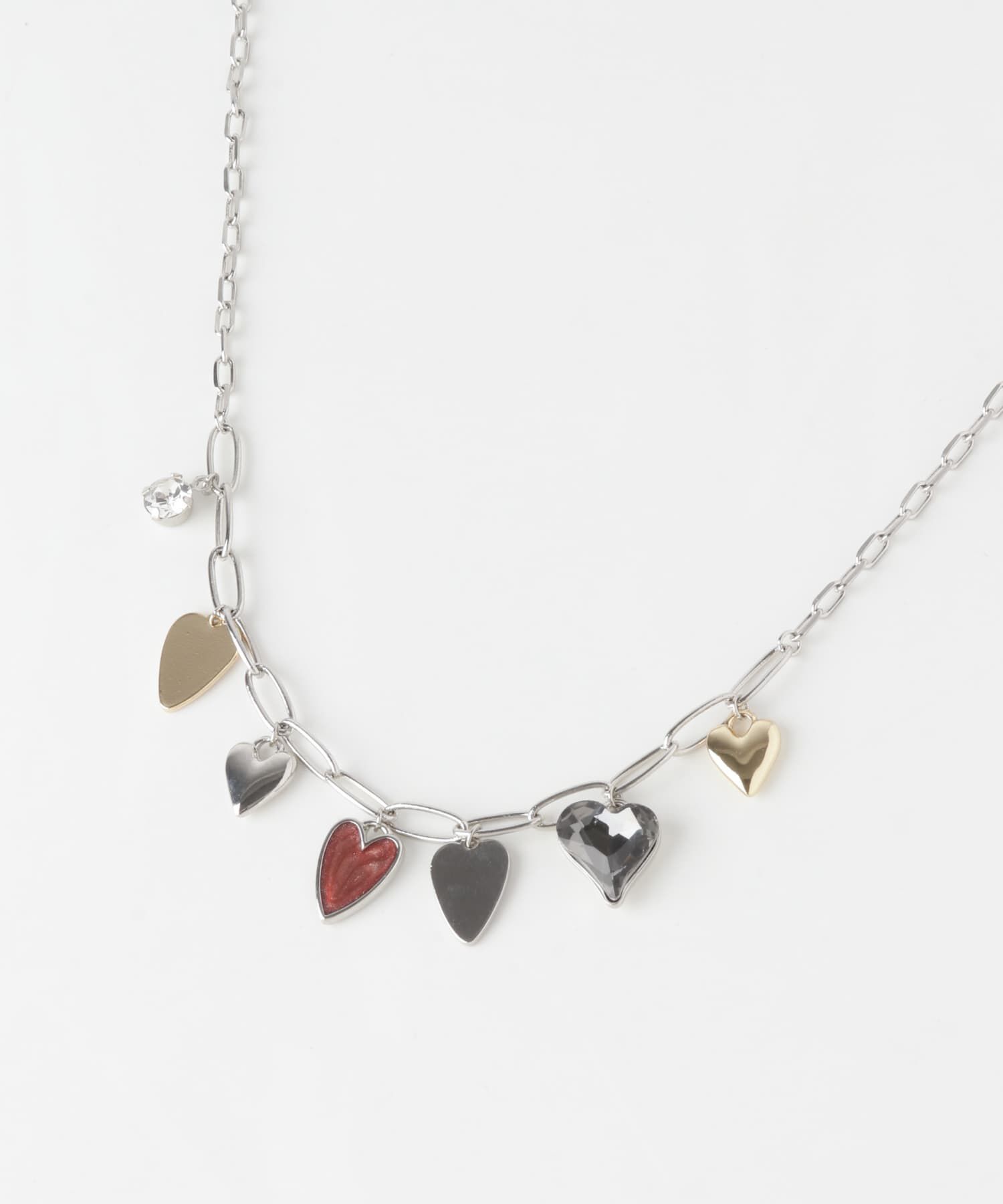 SMELLY「メタルハートチャームネックレス」|ネックレス|