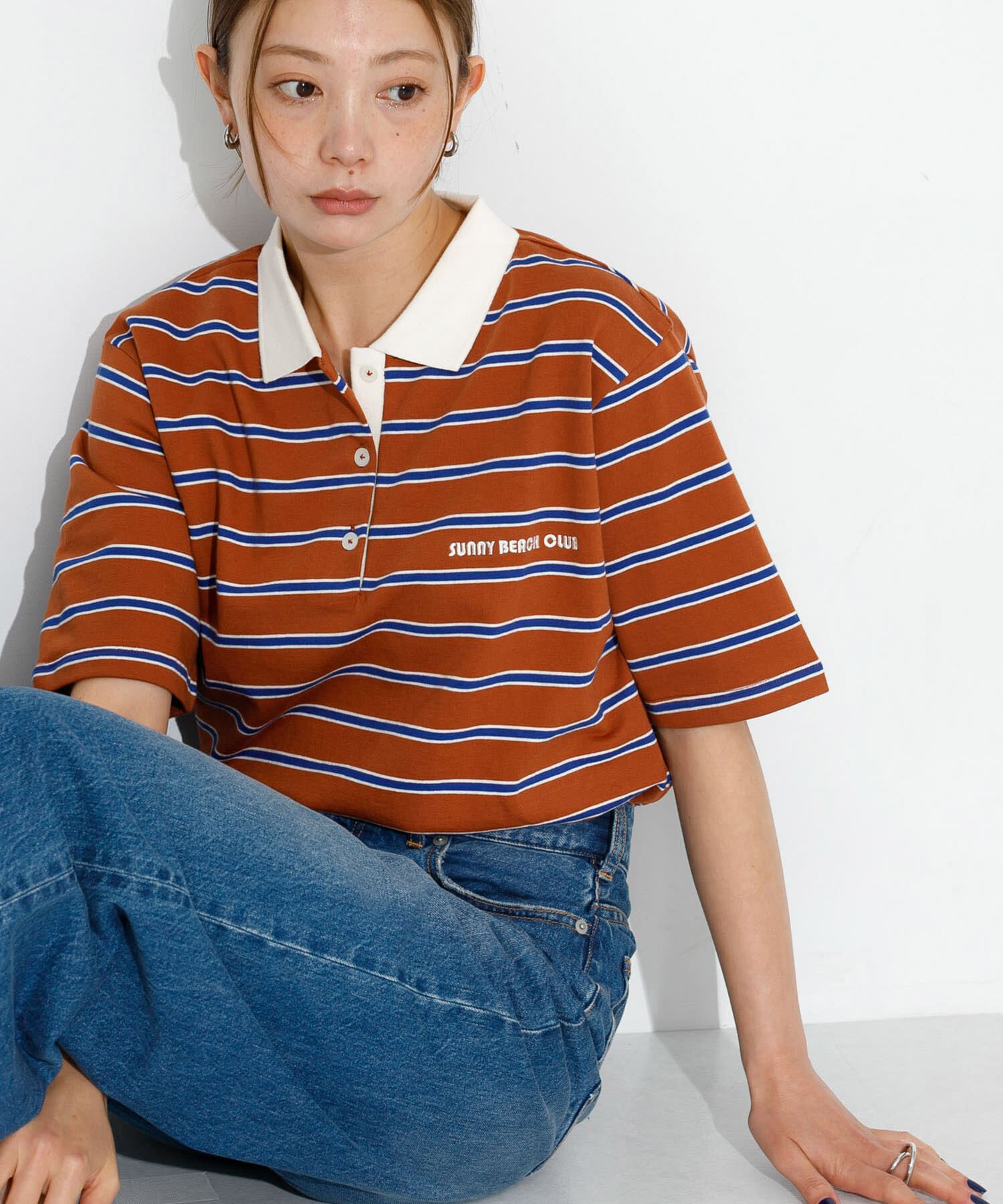 Sonny Label 「メッセージボーダーポロシャツ」|ポロシャツ|