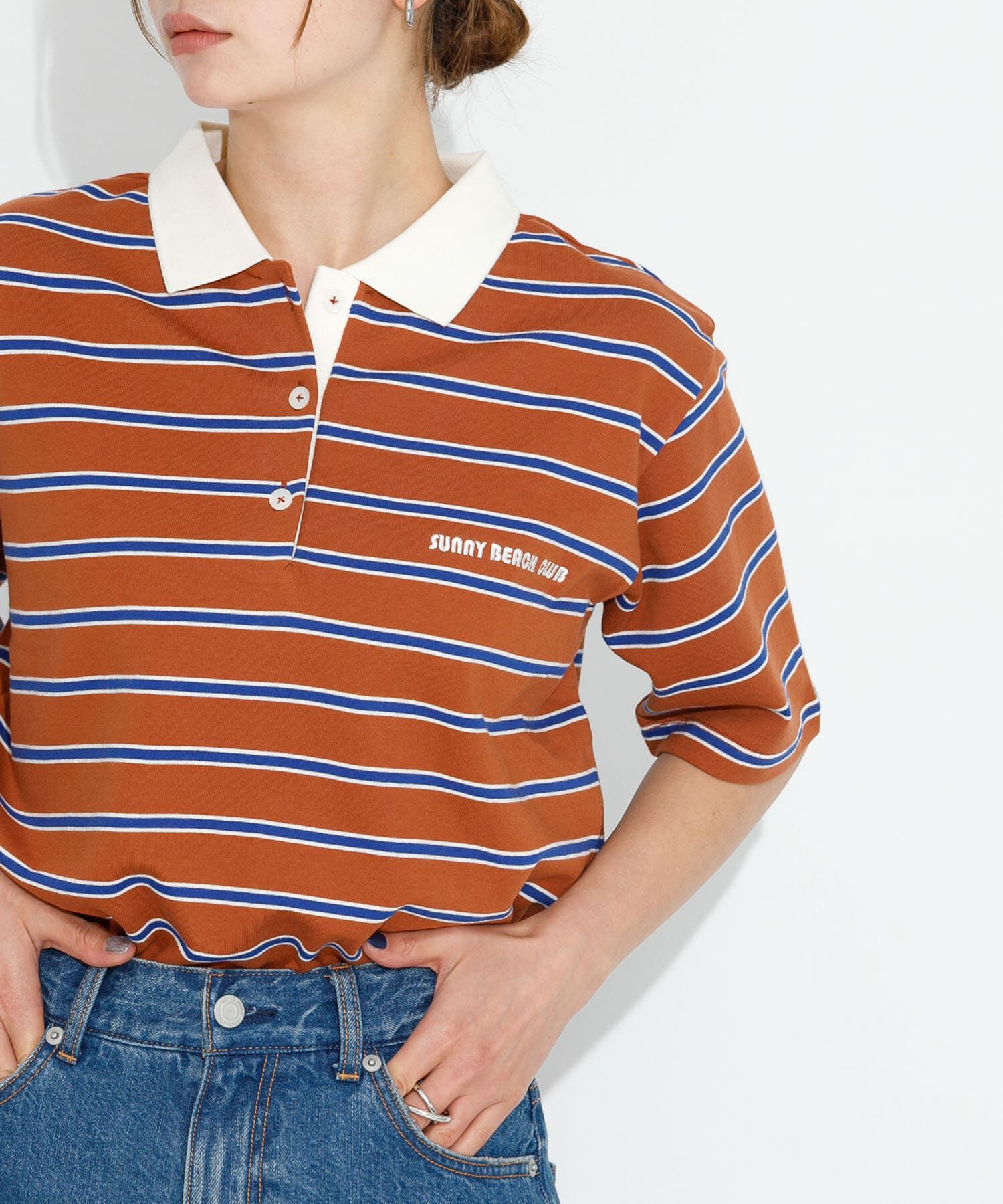 Sonny Label 「メッセージボーダーポロシャツ」|ポロシャツ|