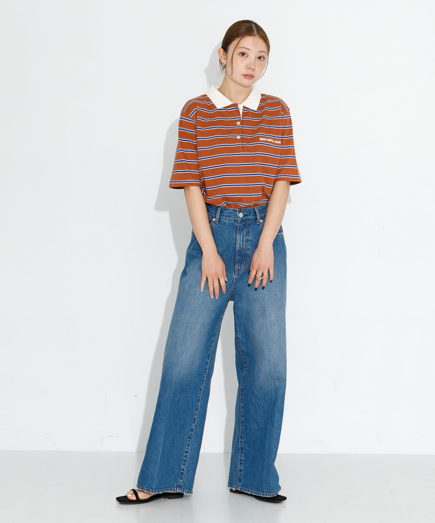 Sonny Label 「メッセージボーダーポロシャツ」|ポロシャツ|