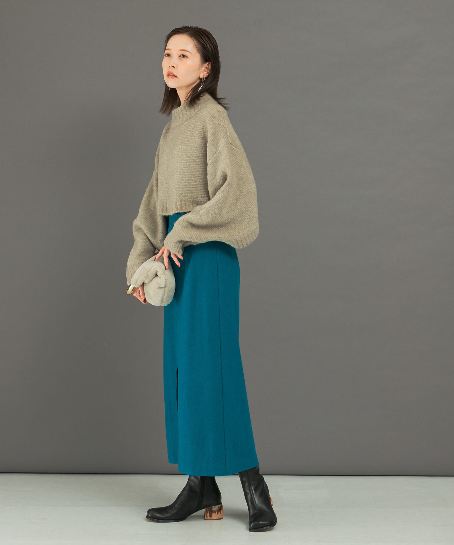 URBAN RESEARCH ROSSO「ウール混ブークレストレートスカート」|スカート|