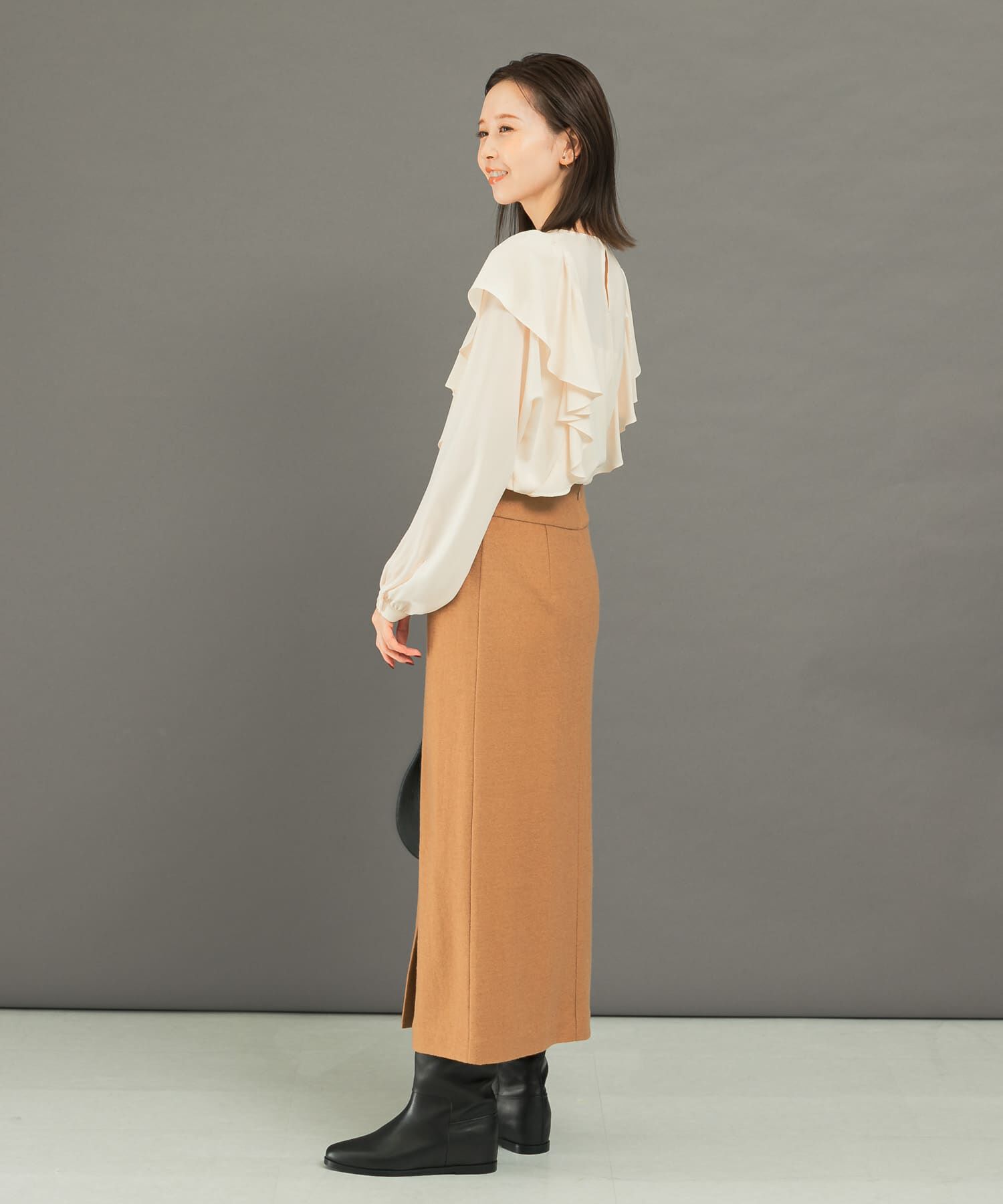 URBAN RESEARCH ROSSO「ウール混ブークレストレートスカート」|スカート|