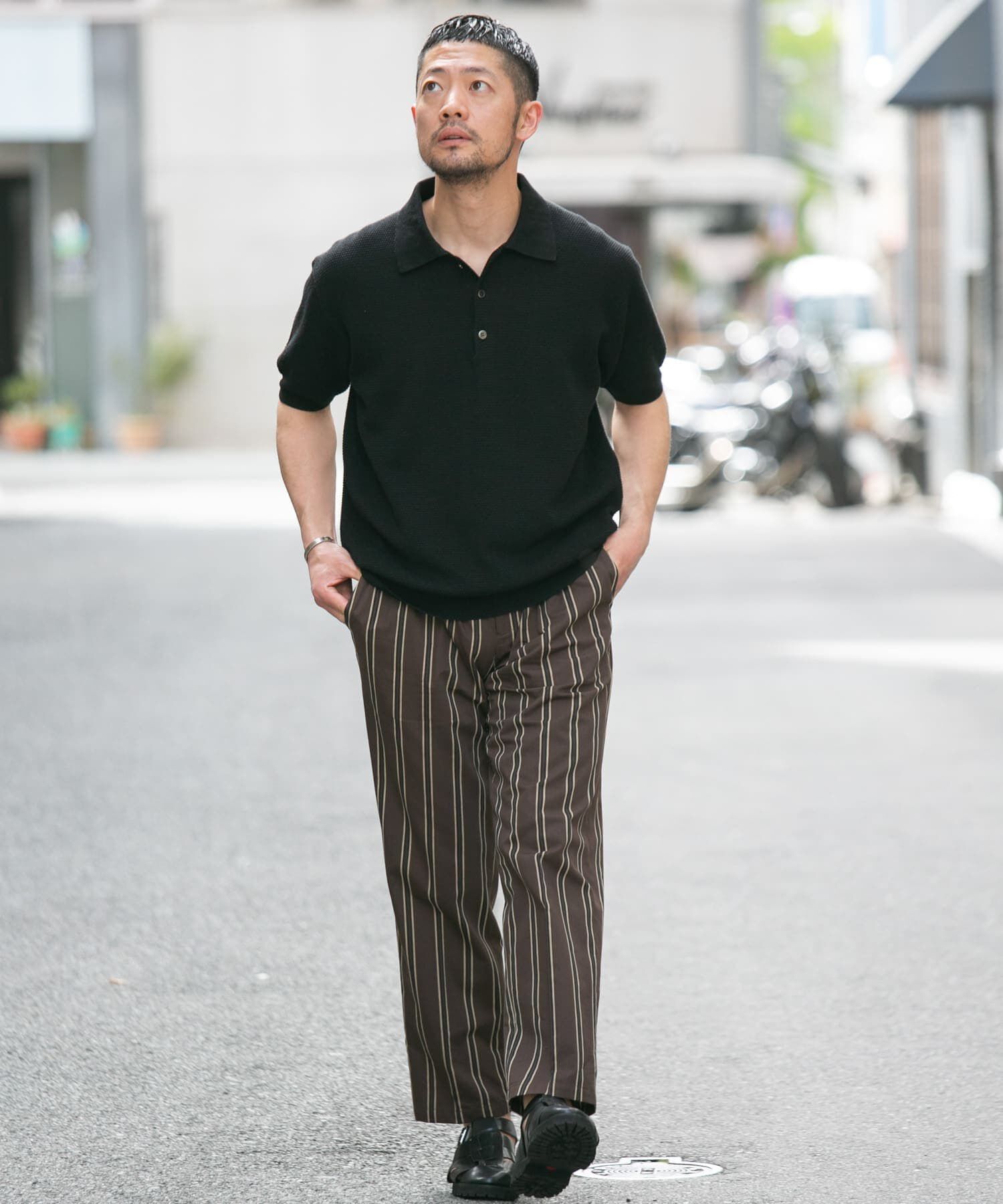 URBAN RESEARCH ROSSO「『WEB限定』変形カノコ半袖ニットポロ」|ポロシャツ|