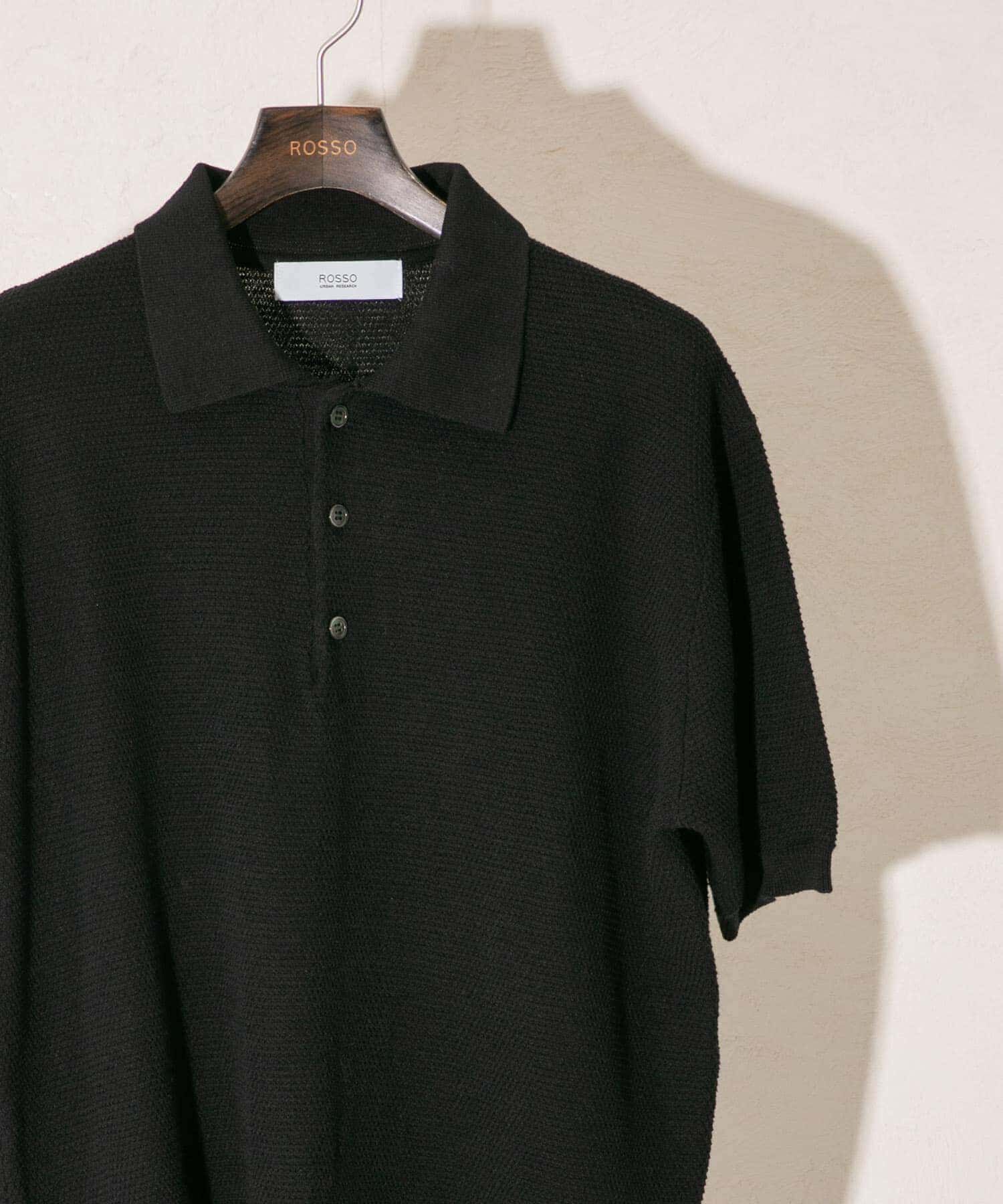 URBAN RESEARCH ROSSO「『WEB限定』変形カノコ半袖ニットポロ」|ポロシャツ|