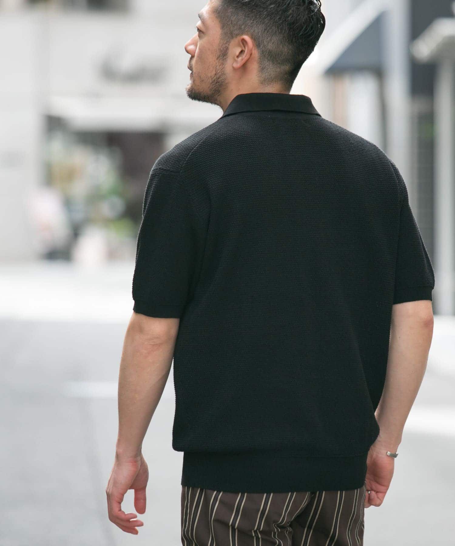 URBAN RESEARCH ROSSO「『WEB限定』変形カノコ半袖ニットポロ」|ポロシャツ|