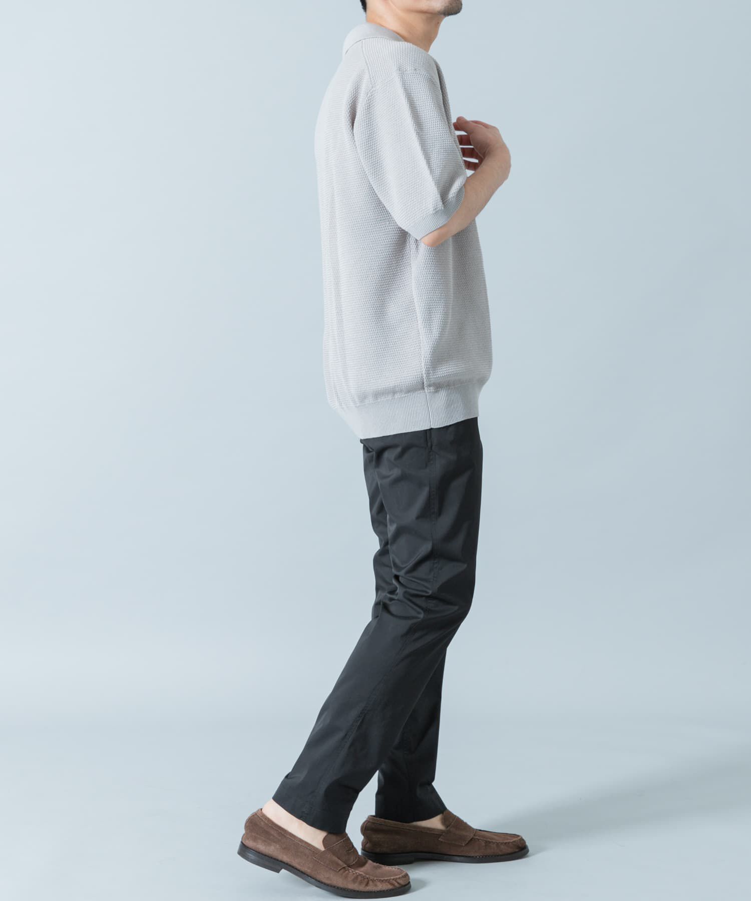 URBAN RESEARCH ROSSO「『WEB限定』変形カノコ半袖ニットポロ」|ポロシャツ|