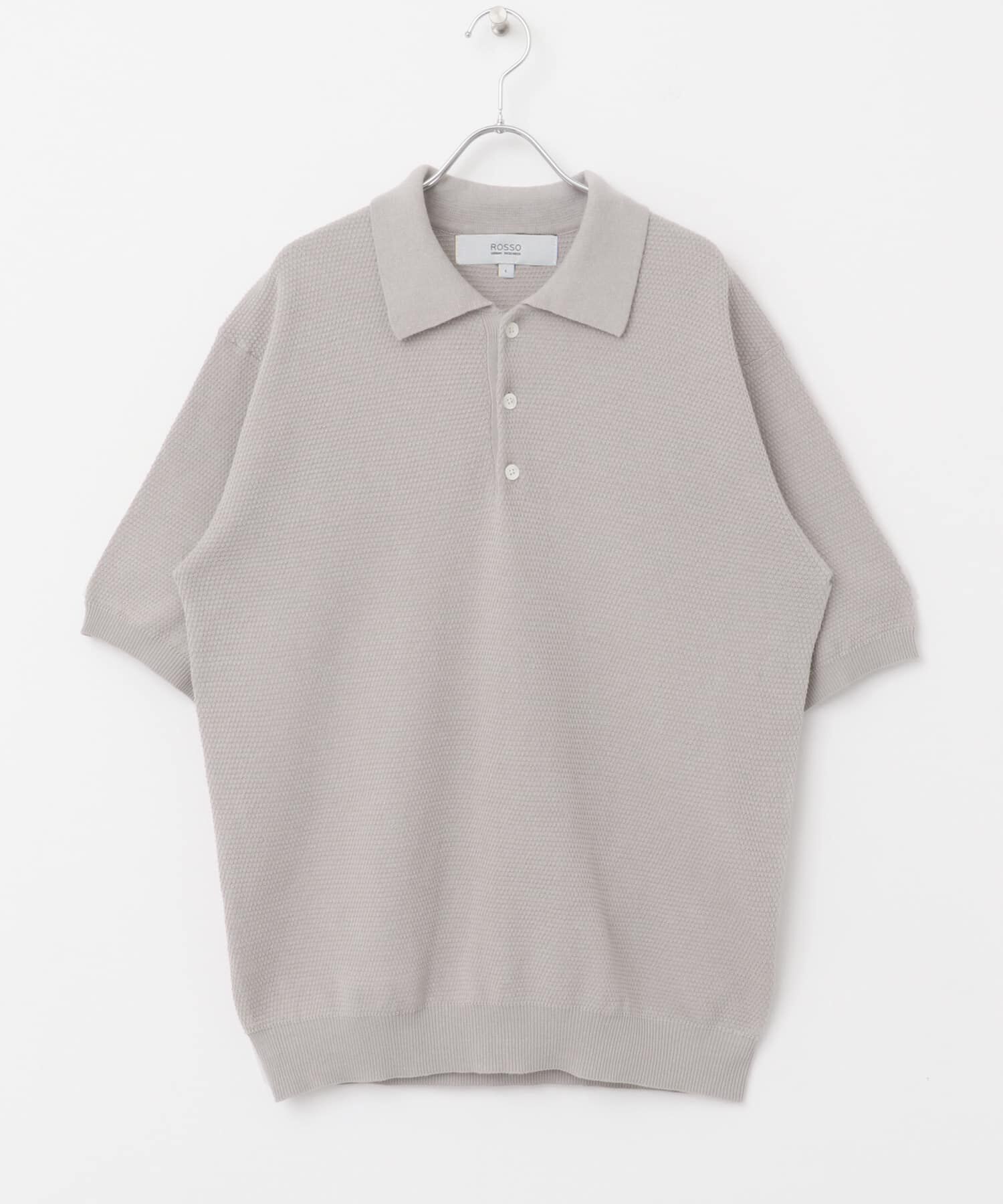 URBAN RESEARCH ROSSO「『WEB限定』変形カノコ半袖ニットポロ」|ポロシャツ|