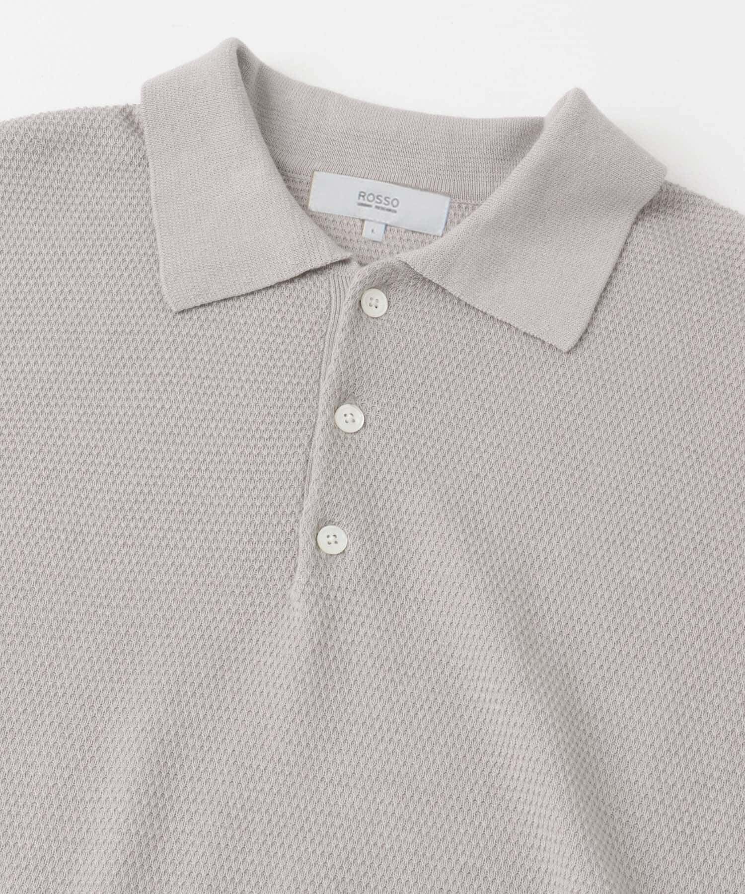 URBAN RESEARCH ROSSO「『WEB限定』変形カノコ半袖ニットポロ」|ポロシャツ|