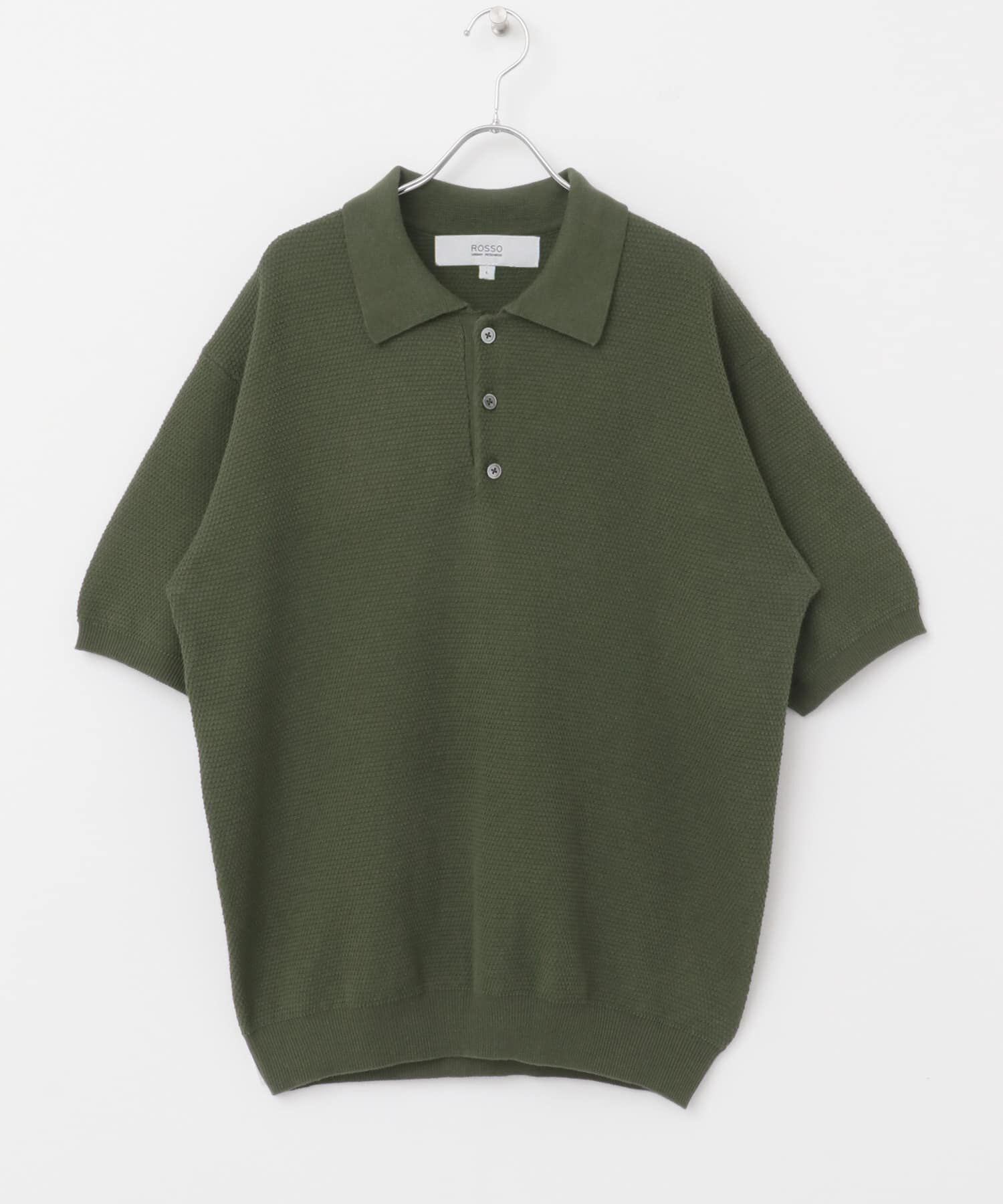 URBAN RESEARCH ROSSO「『WEB限定』変形カノコ半袖ニットポロ」|ポロシャツ|