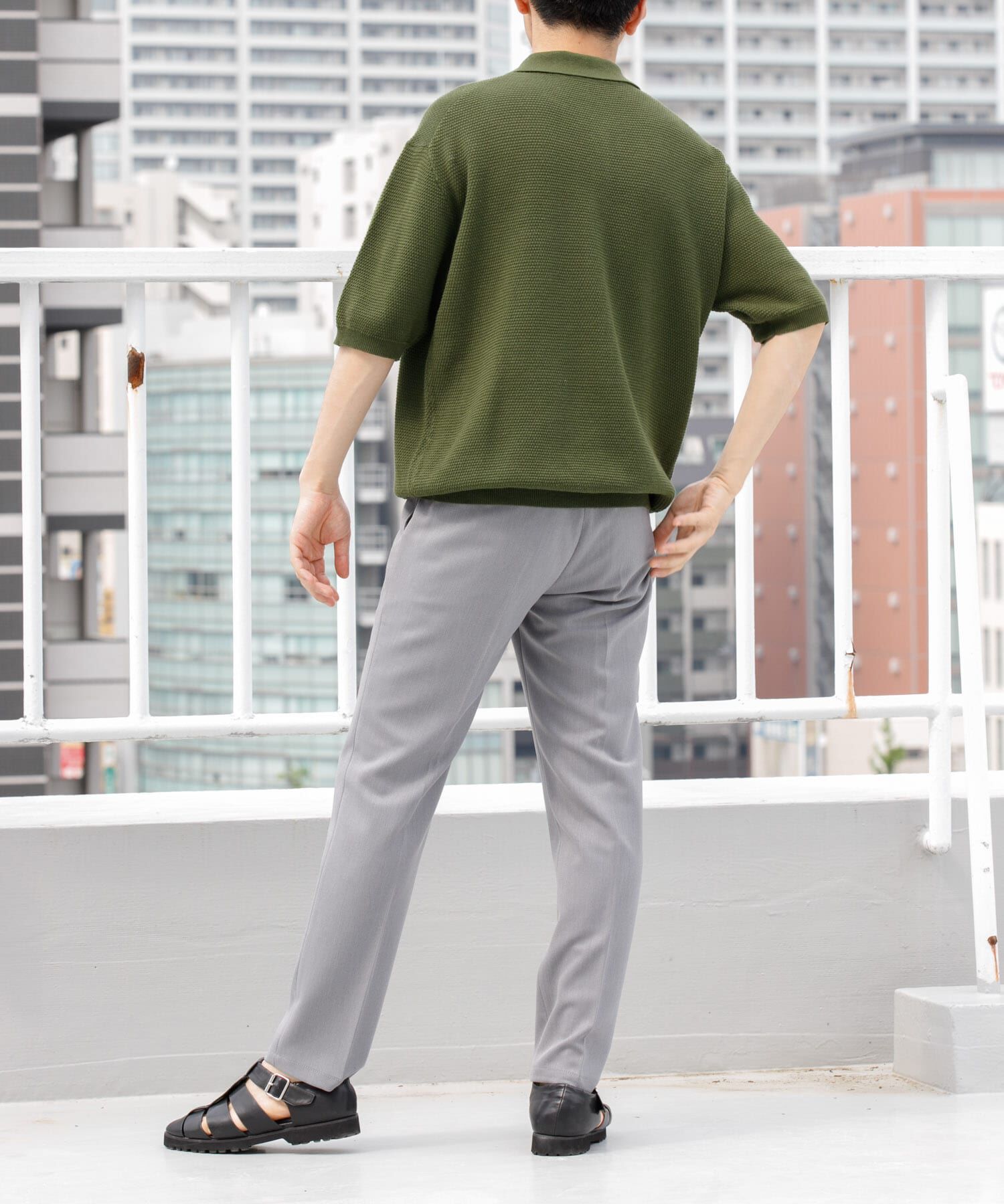 URBAN RESEARCH ROSSO「『WEB限定』変形カノコ半袖ニットポロ」|ポロシャツ|