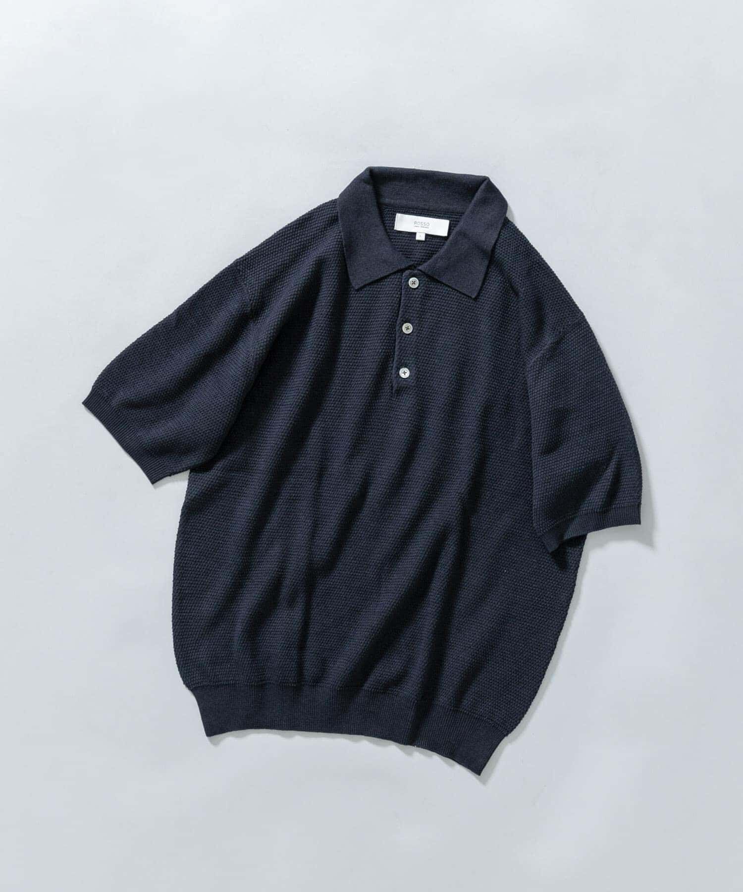URBAN RESEARCH ROSSO「『WEB限定』変形カノコ半袖ニットポロ」|ポロシャツ|