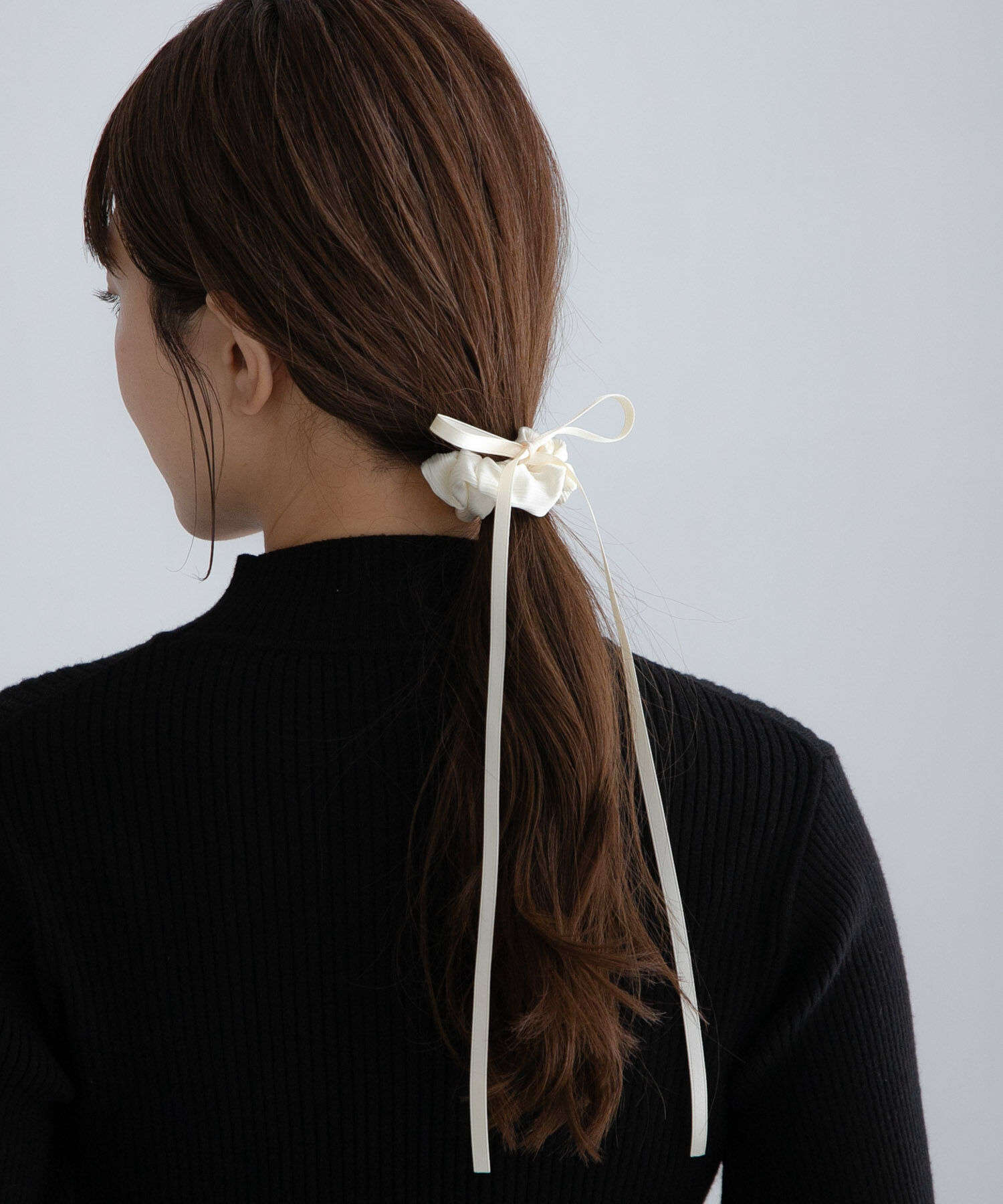 Sonny Label 「細リボンシュシュ」|ヘアゴム・シュシュ|オフホワイト