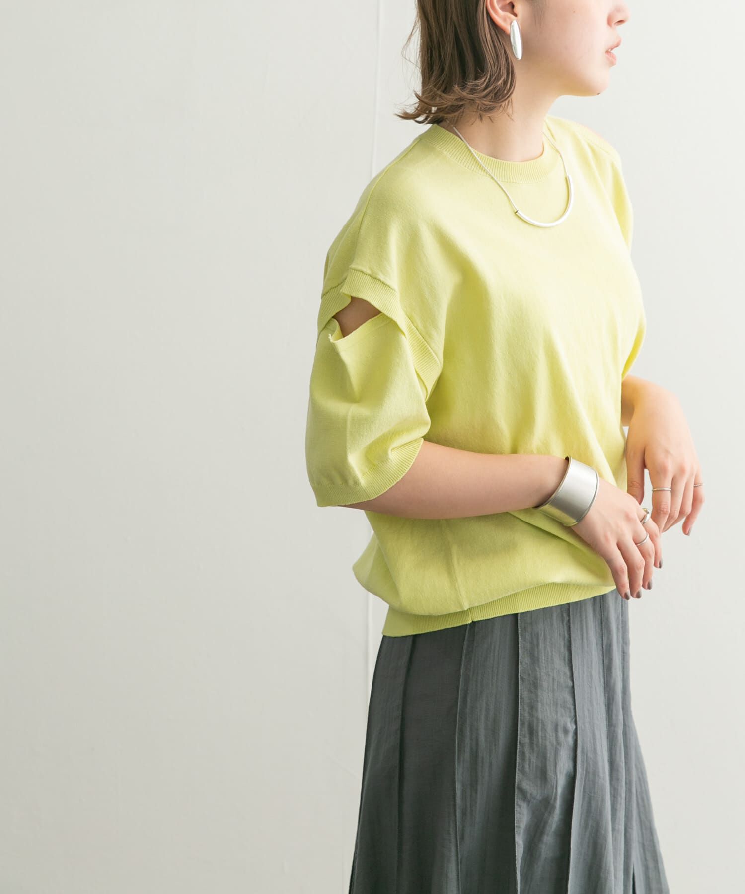  「2WAYカットアウトニット」|ニット・セーター|