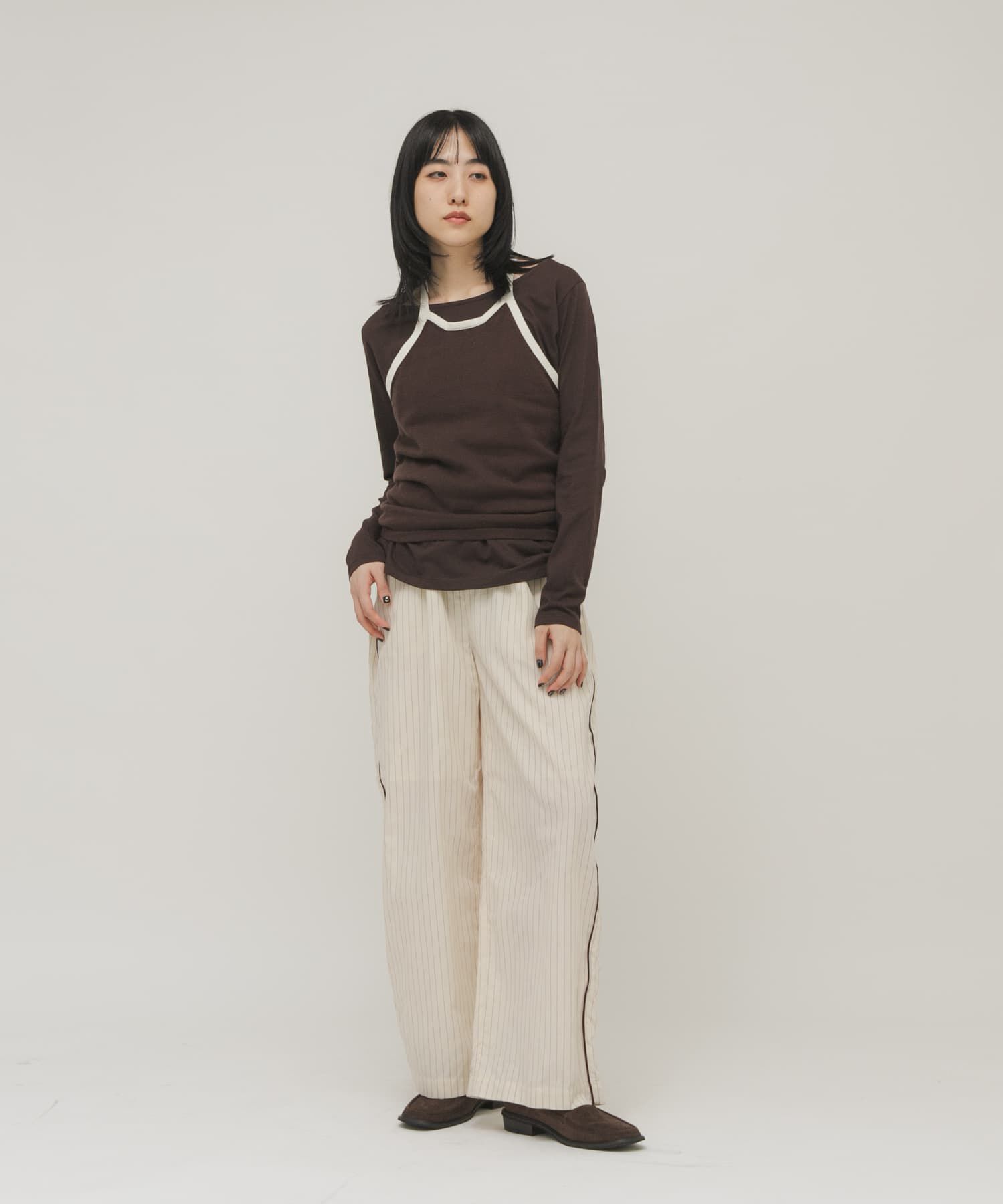  「スクエアトゥスライドローファー」|ローファー|