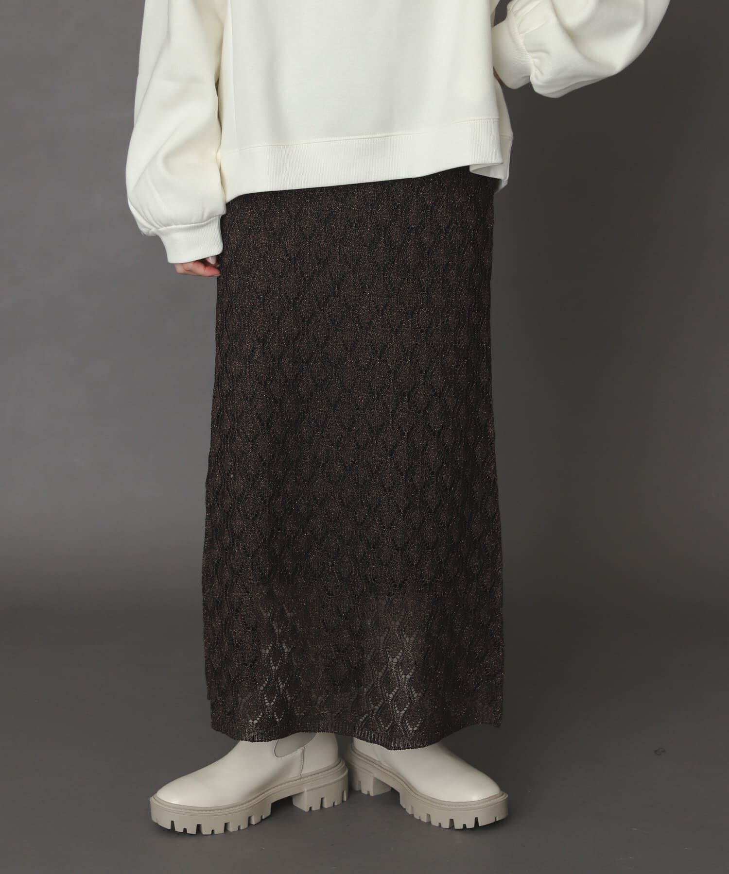 SENSE OF PLACE by URBAN RESEARCH「スカシアミメランジロングスカート」|スカート|