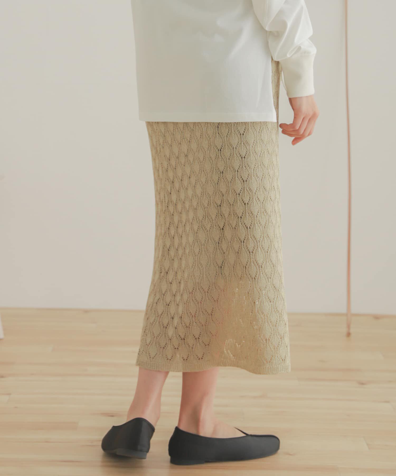 SENSE OF PLACE by URBAN RESEARCH「スカシアミメランジロングスカート」|スカート|