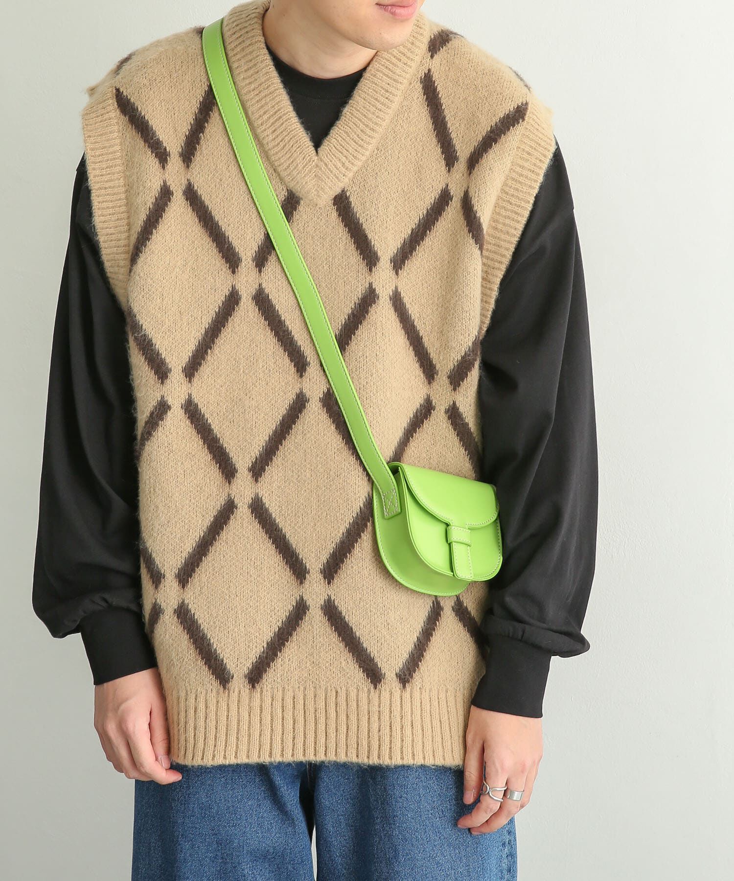 SENSE OF PLACE by URBAN RESEARCH「『ユニセックス』フェイクレザーフラップミニショルダー」|ショルダー・メッセンジャー|