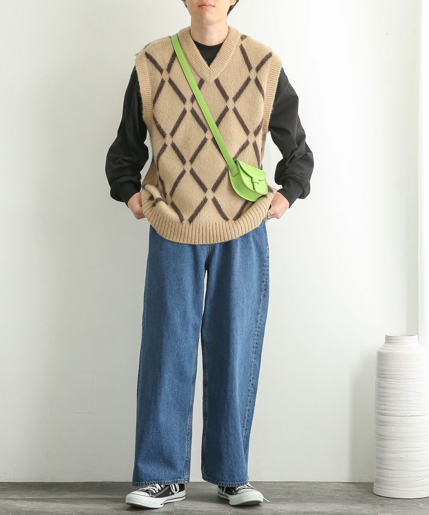 SENSE OF PLACE by URBAN RESEARCH「『ユニセックス』フェイクレザーフラップミニショルダー」|ショルダー・メッセンジャー|