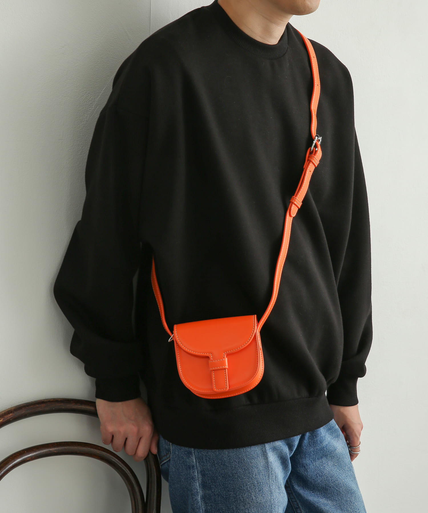 SENSE OF PLACE by URBAN RESEARCH「『ユニセックス』フェイクレザーフラップミニショルダー」|ショルダー・メッセンジャー|