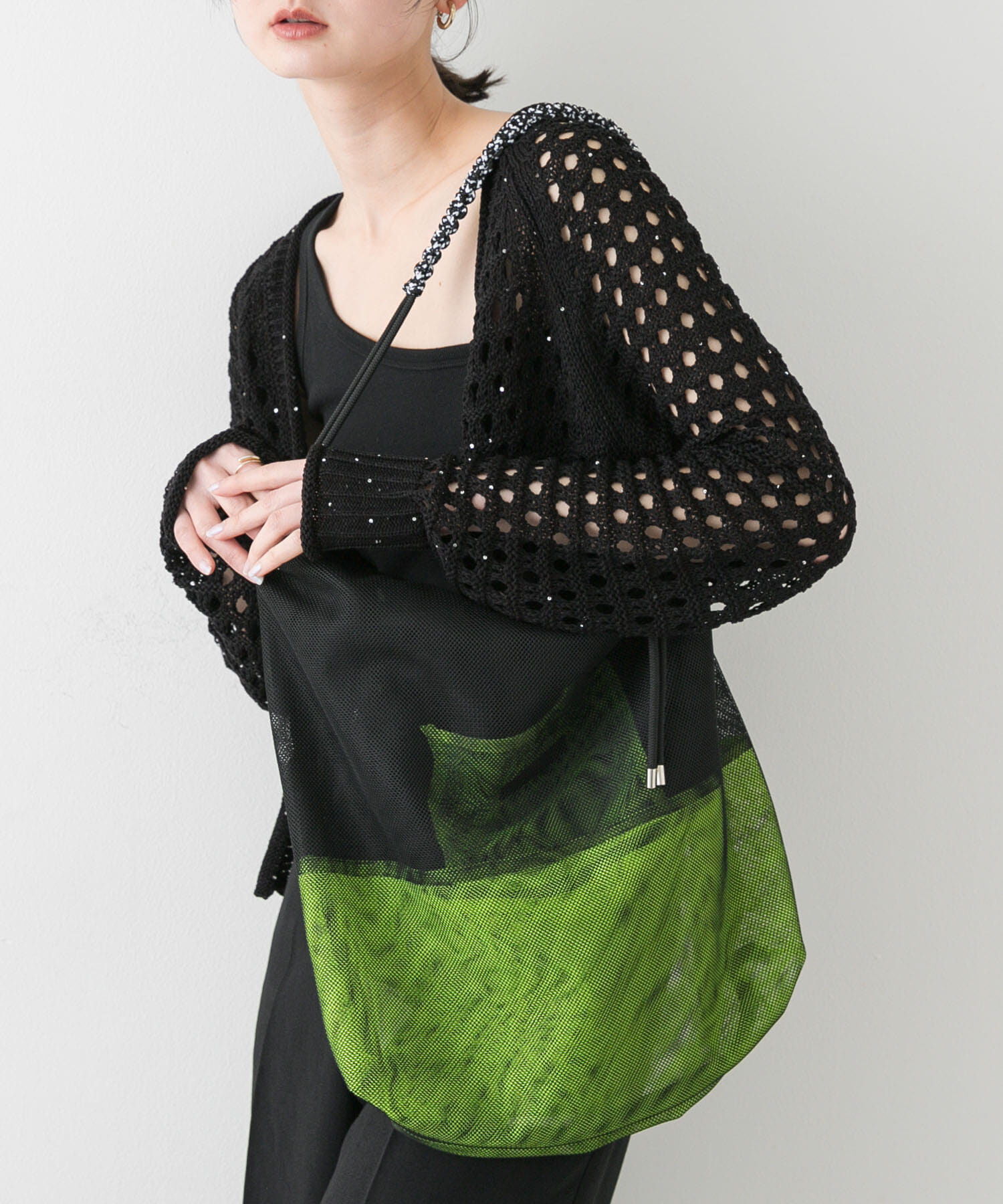 SENSE OF PLACE by URBAN RESEARCH「パラコードハンドルメッシュバッグ」|ショルダー・メッセンジャー|