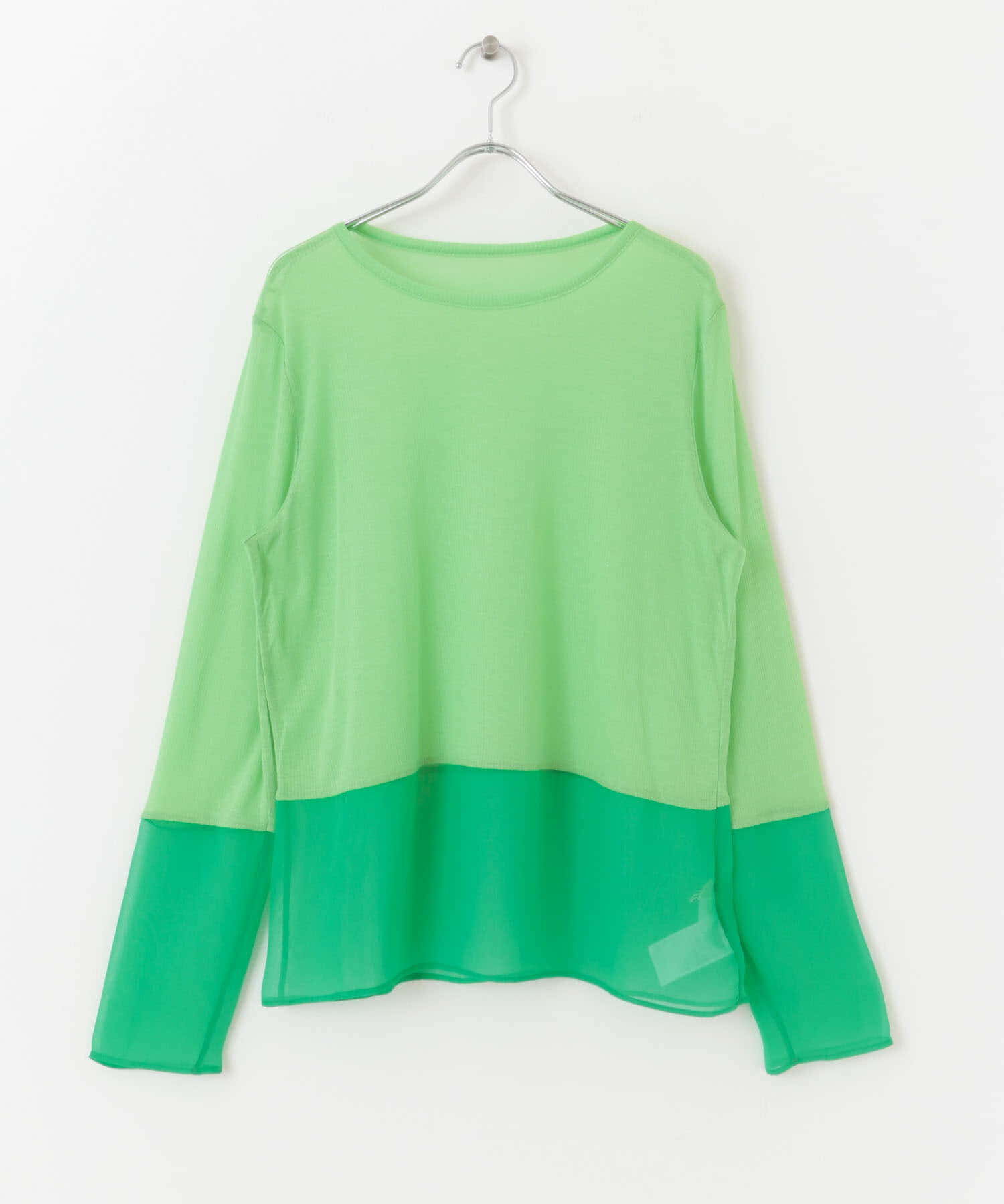 SENSE OF PLACE by URBAN RESEARCH「シアーキリカエ長袖トップス」|Tシャツ・カットソー|グリーン